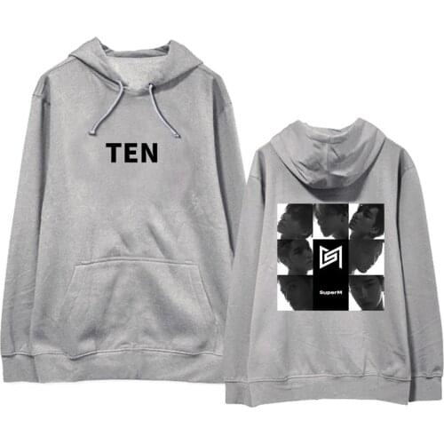 Kpop SuperM 1st Mini Album Hoodie Sweatershirt NCT SHINEE EXO WAYV Unisex Jumper