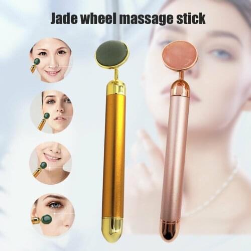 Hot Beauty Bar Vibration Facial Roller Electric Massage with Stone Head Anti-wrinkle Tool sy998