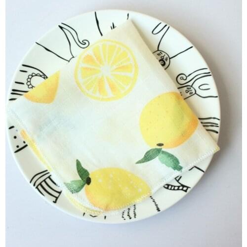 Cute Cartoon Infant Baby Cotton Bibs Towels Burp Clothes Cartoon Pattern Buttons Design