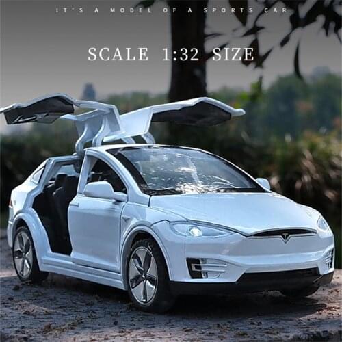 New 1:32 Tesla MODEL X MODEL 3 MODEL S Alloy Car Model Diecasts Metal Vehicles Toy Car Model Sound and light Toys For Kids Gift