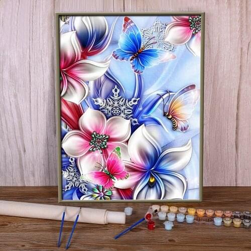 Landscape Flower Painting By Numbers Kit Acrylic Paints 50*70 Painting On Canvas Wall Paintings For Adults Handicraft