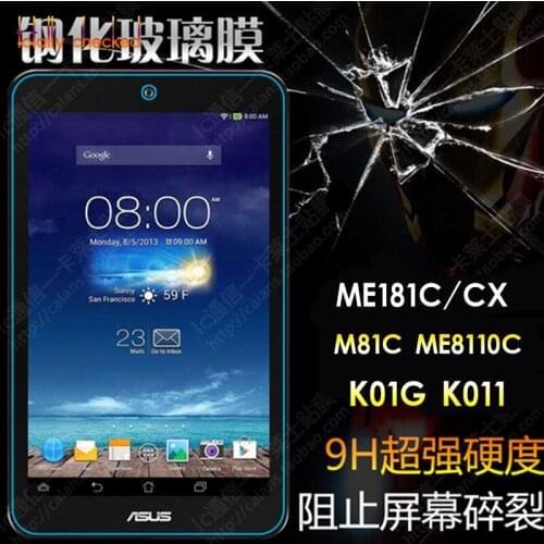 Real Glass for Asus MEMO Pad 8 ME181 ME181C ME181CX 8" + Cleaning Kit + Strong Box 9H Tempered Glass Screen Protector Film
