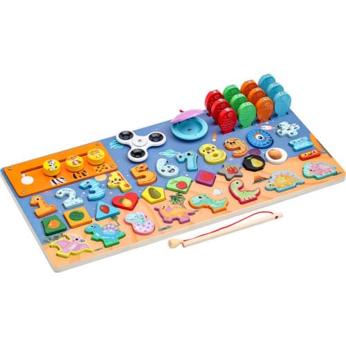Montessori Educational Wooden Toys for Kids Puzzle Board Game Count Number Alphabet Cognition Children Math Toys Busy Board