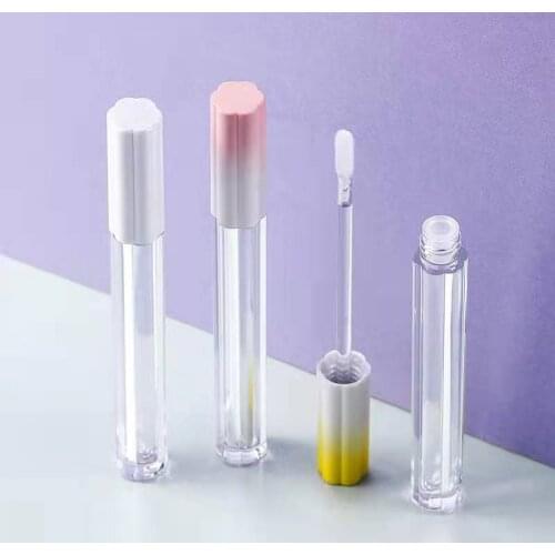 Wholesale 3ml New style LipGloss Tubes Flower Lip Gloss Bottles Liquid Lipstick Tubes Lip Containers Makeup Refillable Bottles