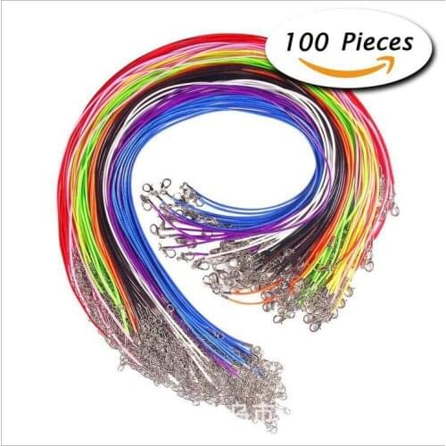 Necklace rope wholesale 1.5 Korean wax line color rope necklace pendant pendant leather rope necklace rope 10pcs