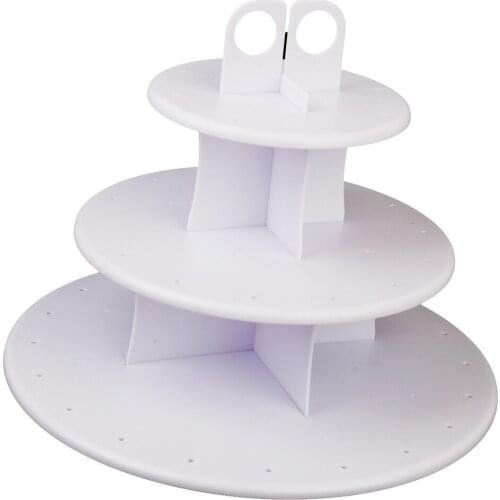 42 Holes Lolli Holder Cake Display Stand Plastic White