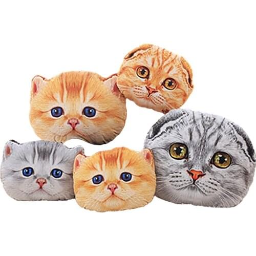 40/50cm Stuffed Seat Cushion Cute Cat Car Cushion Creative Plush Toys Cat Shaped Nap Pillow Home Decoration