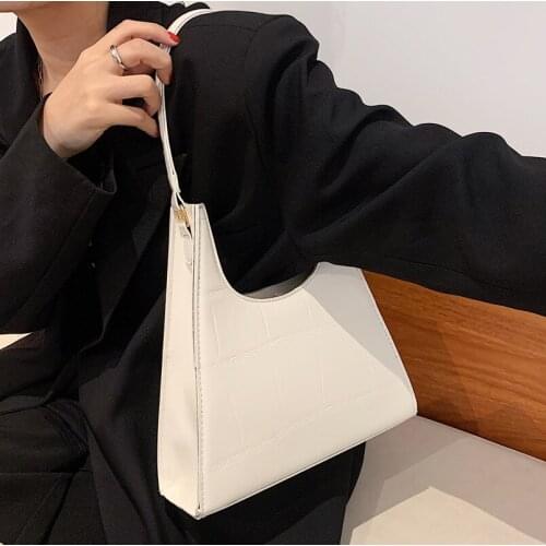 Crocodile Pattern Portable Tote Bag Single Shoulder Underarm Bag 2021 New Fashion High Quality Ladies Luxury Geometric Handbag
