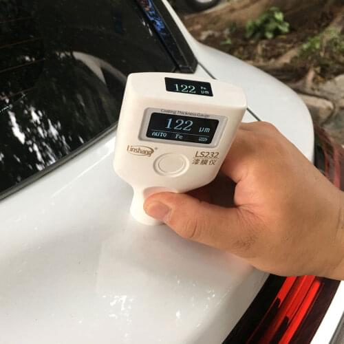 Portable LS232 Car Paint film thickness tester Meter for aluminum steel non-magnetic metal substrates Dual OLED screen