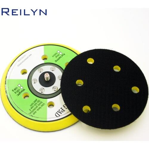 6-holes Sanding Disc Backing Pad Sandpaper Holder Sanding Polishing Disc Hook-loop Back Plate for Air Sander Air Polisher
