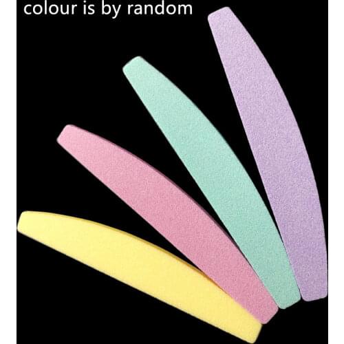Replacement Pads Nail Sponge File Halfmoon Shape Sanding Tool