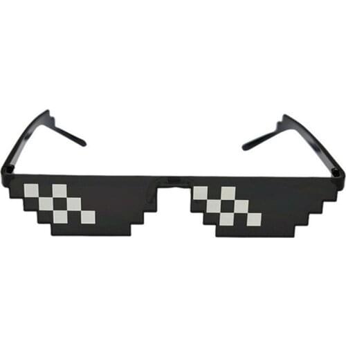 8 Bit Thug Life Sunglasses Pixelated Men Women Brand Party Eyeglasses Mosaic UV400 Vintage Eyewear Unisex Gift Toy Glasses