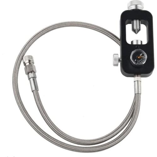DIN Valve Scuba Refill Station 4500psi Stainless Steel Braided PCP Paintball HPA Tank K-Valve J-Valve H-Valve Charging System