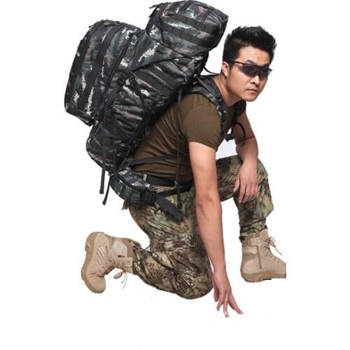 Tigers Camouflage Big Rucksack Outdoors Backpack Tactical Removable Field Bunny Bag Outdoor Mountaineering Bag A4361