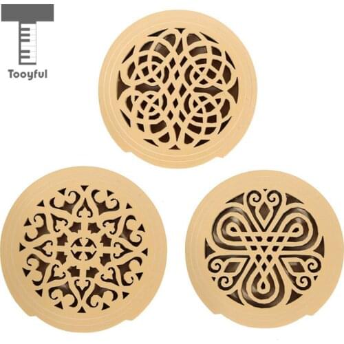 Tooyful Wood Acoustic Guitar Soundhole Cover Feedback Buster for 40'' 41'' Guitar Parts Accessories