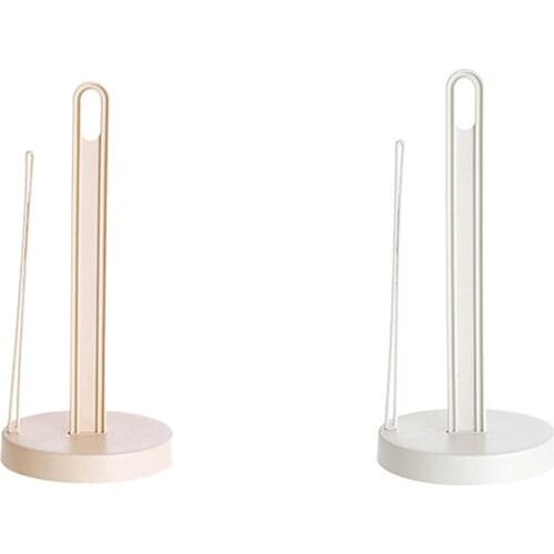 Vertical Roll Holder Paper Napkin Shelf Desktop Punch Paper Towel Storage Holders For Kitchen Tissue Punch-Free Storage Rack