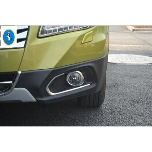 Yimaautotrims Fit For Suzuki SX4 s-cross 2014 2015 2016 ABS Front Head Fog Lamp Lights Cover Trim 2 Piece