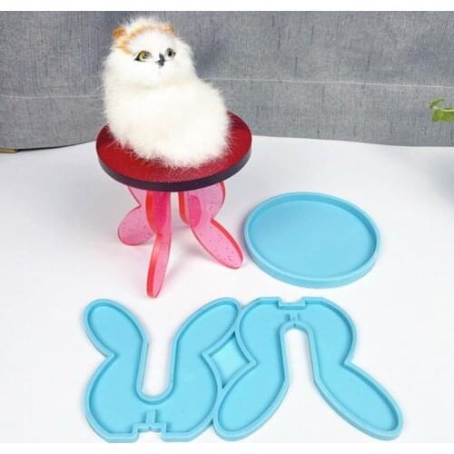 1 Set Epoxy Resin Mold Potted Ornaments Bracket Tray Silicone Mould DIY Crafts Decortaions Casting Tool