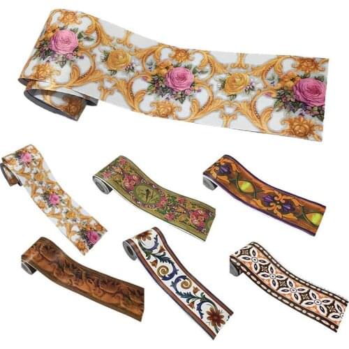 10m Self Adhesive vintage Wallpaper PVC Waterproof Stone Border Waist Line Bathroom Toilet Kitchen Decoration Sticker Dropping