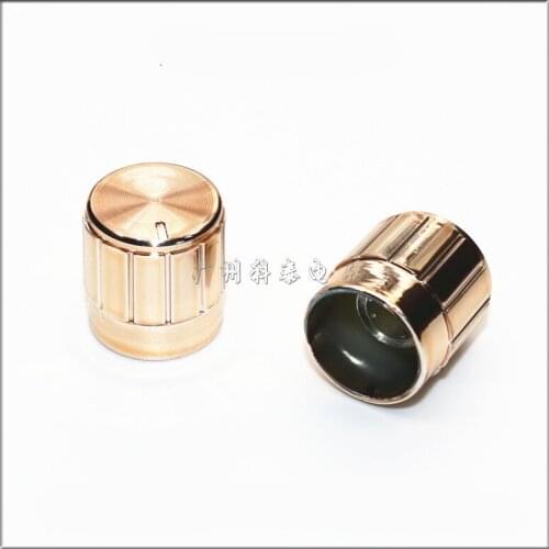 10 Pieces Diameter 14.5MM height 15MM Potentiometer Adjustment Gold Plastic Knob Cap Flower Shaft Inner Hole 6MM