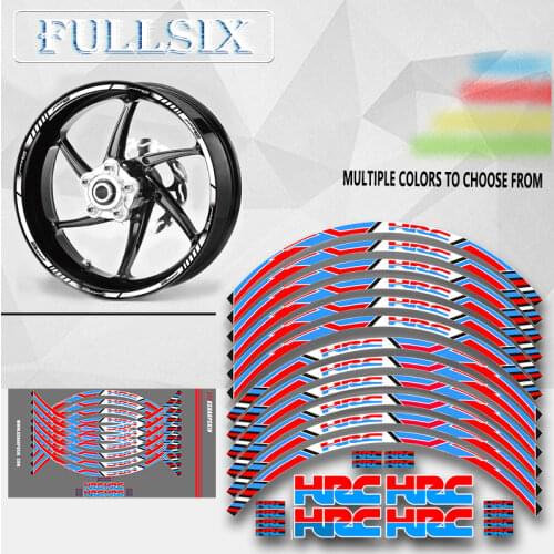 12 X Thick Edge Outer Rim Sticker Stripe Wheel Decals FIT For Honda Racing HRC CBR250RR CBR400RR CBR600RR CBR1000RR