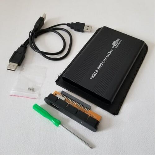 2.5'' IDE Hard Drive Disk Box External USB 2.0 Notebook Hard Disk Box Black Component