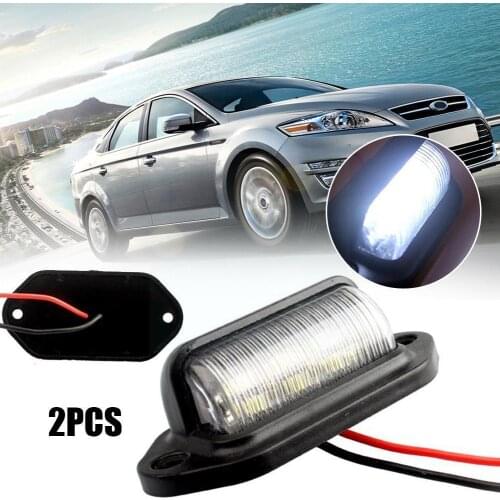 2Pcs 12V LED Number License Plate Light For Car Boats Motorcycle Automotive Aircraft Trailer Truck RV Exterior Lamps I1G0