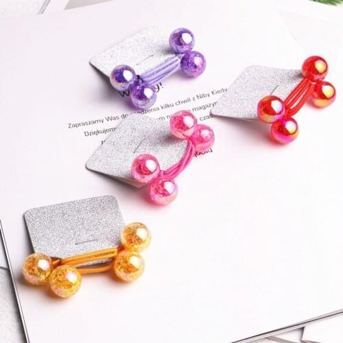 2PCS Colourful Cute Blasting Bead Princess Headwear Kids Elastic Hair Bands Children Hair Ropes Girls Accessories Baby Headdress