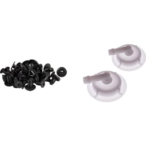 20Pcs Car Bumper Fender 6mm Hole Black Plastic Rivets with 2Pcs Radiator Coolant Reservoir Overflow Tank Cap for Honda