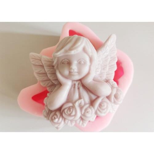 3D Angel Silicone Molds for Soap Candle Aromatherapy Cake DIY Concrete Mould