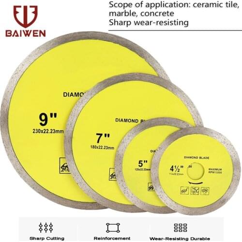 105mm/115mm/125mm/180mm/230mm Diamond Disc Saw Super Thin Leave for Ceramics Porcelain Tiles Granite Marble Saw Blade