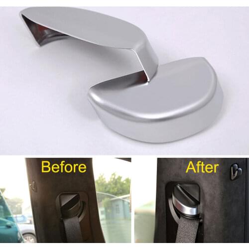 BBQ@FUKA Car Seat Belt Safety Belt Buckle Cover Trim Cap Styling ABS Sticker Fit for 2016 Maserati levante