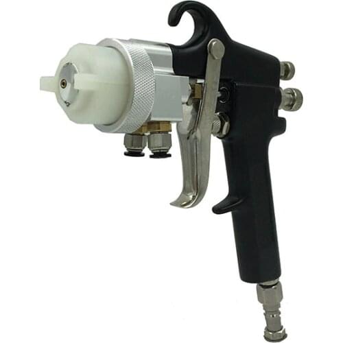 Free Shipping High Pressure Double Nozzle Spray Gun Airbrush Dual Head Chrome Paint Gun