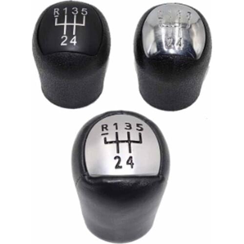 Black chrome plastic or leather 5 Speed Car Shift Gear Knob Lever Gaitor Boot Cover For Renault Kangoo Clio Twingo Logan
