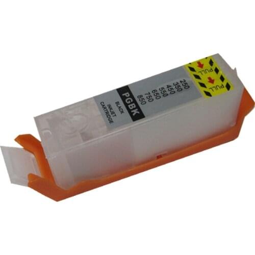 PGI-750 BK BLACK Refillable ink cartridge with chip For Canon Pixma iP7270 ix6870 MG5570 MG6470 MG5670 MG5470 MX927 MX727 IX6770