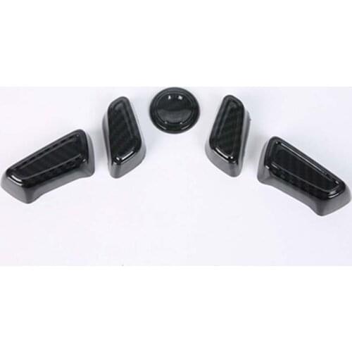 For Toyota 19RAV4 Car Interior Decorative Accessories Carbon Fiber Seat Adjustment Switch Trim Frame Button Cover
