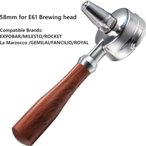 Single Mouth 58mm Bottomless Portafilter Filter Holder For Rocket/EXPOBAR E61 Machine 바텀리스 포터필터 Espresso Maker Accessory