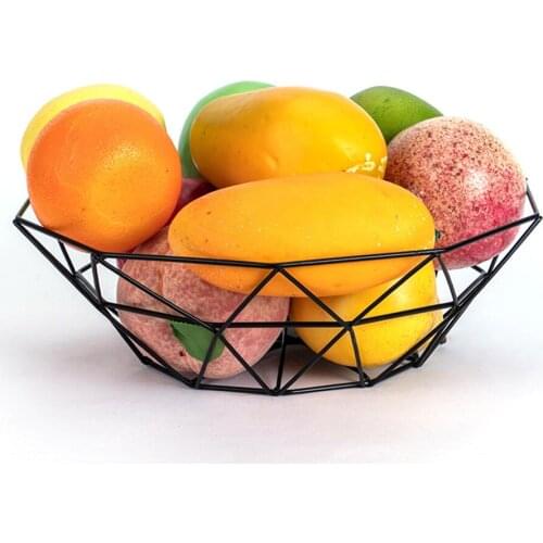 European Minimalist Geometric Shape Metal Fruit Tray Bowl for Wedding Birthday Party Multifunctional Storage Plate