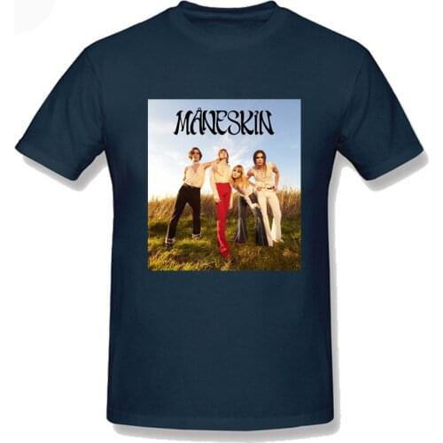 Funny T-Shirt Men Måneskin Short Sleeve Streetwear Black Maneskin Mens Tee Shirts Funko Pop Oversized T-shirt Tops Tees 3XL