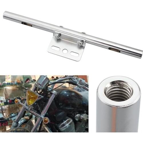 Motorcycle Chrome Turn Signal Indicator Light Brake Light Bar Mount Bracket For Harley Honda Yamaha Suzuki Chopper Touring