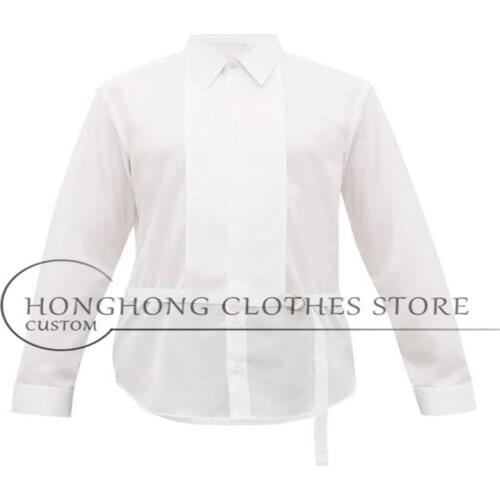 【 custom ]new detachable fashion cotton shirt trend dark department large size mens jacketHigh quality plus-size shirts S-6XL