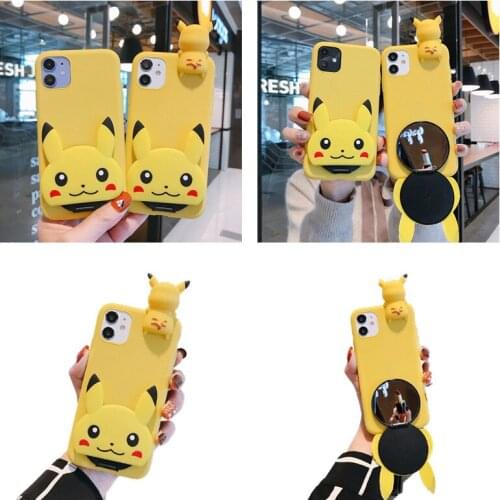Pokemon Pikachu Couple Fashion Protective Shell Is Suitable for OPPO REALME5 VIVO S6/x30pro/x20 Silicone Anime Protective Cover