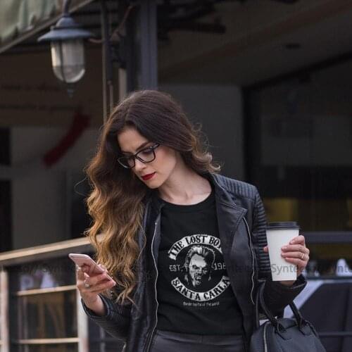 Motorcycle T-Shirt The Lost Boys Motorcycle Club T Shirt O Neck Cotton Women tshirt Printed Plus Size Ladies Tee Shirt