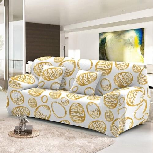 Cartoon Egg Stretch Dust-proof Sofa Cover For Living Room Decor 1/2/3/4 Seater Detachable Combination L Shape Couch Covers
