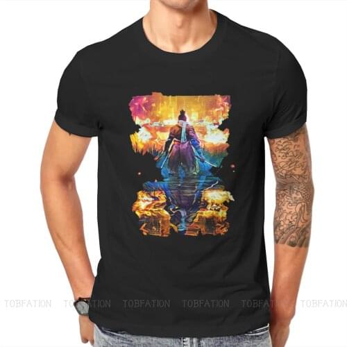 SEKIRO Shadows Die Twice TShirt for Men Master Fire Soft Casual Tee T Shirt Novelty New Design Loose