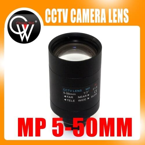 5-50mm Varifocal Lens D14 Mount View About 100m For Analog/720P/1080P AHD/CVI/TVI/IP CCTV Camera
