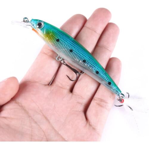 HENGJIA 11cm 12.8g Minnow Fishing Lure Artificial Bait Fishing Lifelike Wobblers Pike Carp Bait Crankbaits Fishing Tackle