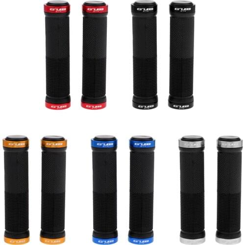 Double Lock-on Locking Handlebar Grips Anti-Slip Handle Bar Protector Cover Black