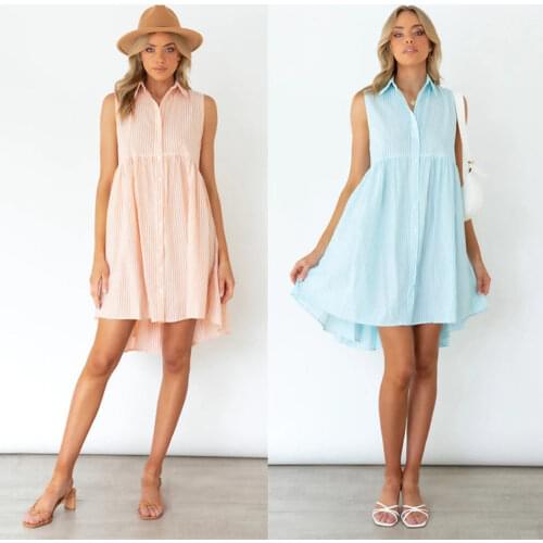 PSQXMY Fashionable Shirt Dresses