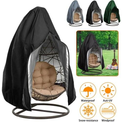 Qualited Swing Chair Cover for Hanging Hammock Stand Egg Wicker Seat Patio Chair Cover Garden Outdoor Protactor Dust Cover D30